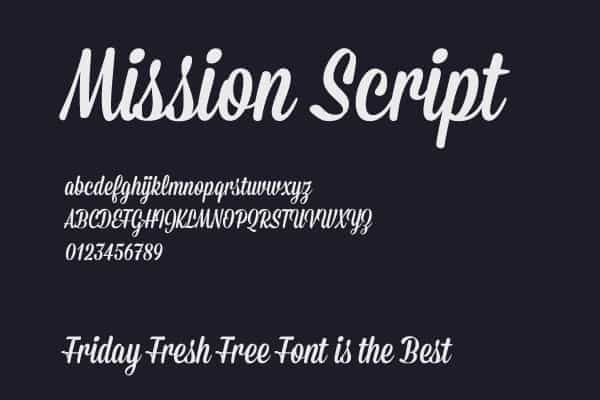 Mission script font free download mac download